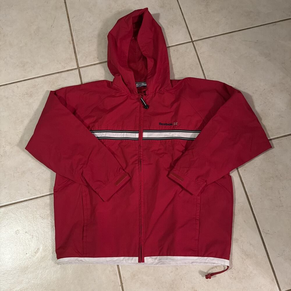 Rebook Red Windbreaker Large Men’s VTG Hooded